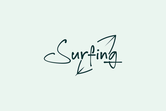 surfboard logo vector icon illustration