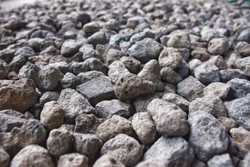 Stone decoration for the front garden of the house