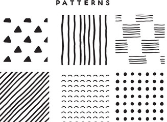 シンプルな手描きのパターン