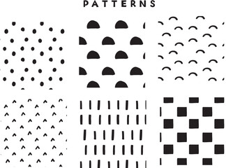 シンプルな手描きのパターン