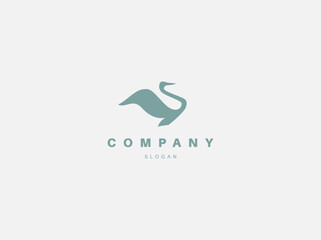 Abstract creative logo swan modern for your company