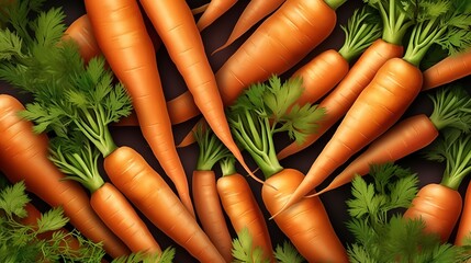 Top-view angle background of carrot vegetables. - obrazy, fototapety, plakaty