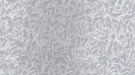 a horizontal format of a leaf pattern on a medium grey background in a floral-themed, graphic illustration in JPG.  Generative ai