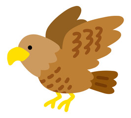 シンプルでかわいい猛禽類