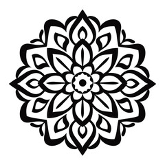 Decorative detailed mandala vector isolated on a white background, abstract Colorful pattern mandala
