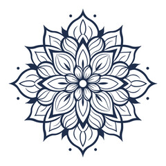 Decorative detailed mandala vector isolated on a white background, abstract Colorful pattern mandala