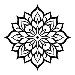 Decorative detailed mandala vector isolated on a white background, abstract Colorful pattern mandala