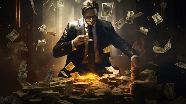corrupt Conceptual Illustration background wallpaper AI generated image