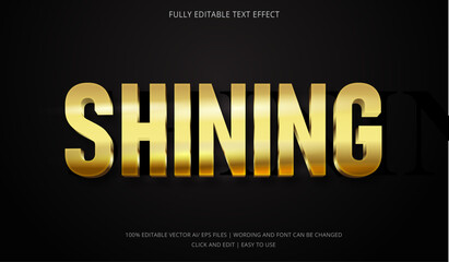 Shining Gold text - Editable Reflective Golden Text Effect  mockup - obrazy, fototapety, plakaty