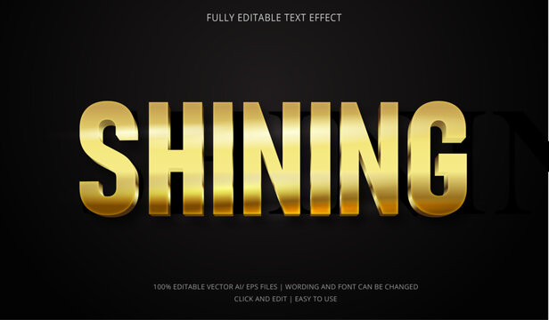 Shining Gold text - Editable Reflective Golden Text Effect  mockup