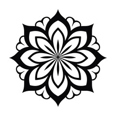 Flower Mandala Pattern vector isolated on a white background, abstract Colorful pattern mandala