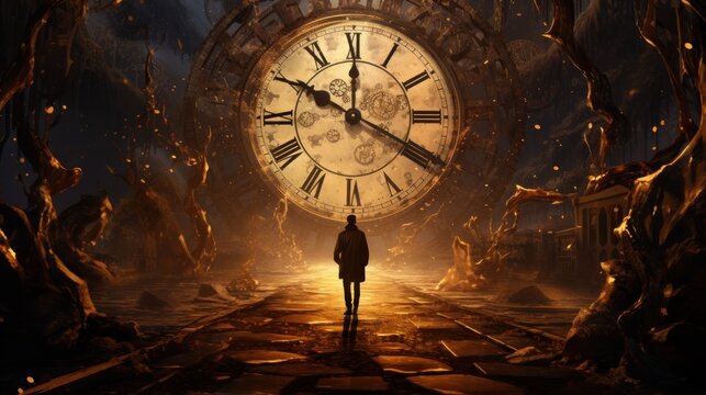 time travel background wallpaper AI generated image