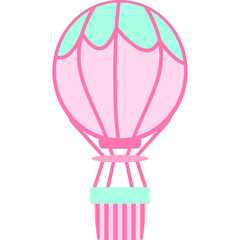 Carnival Air Balloon Illustration PNG Transparent Background