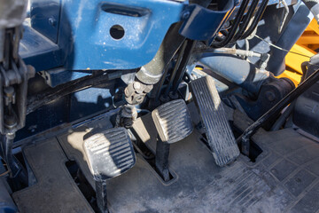 Image of forklift foot pedals