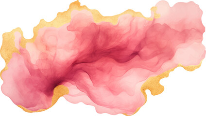 watercolor pink gold background.