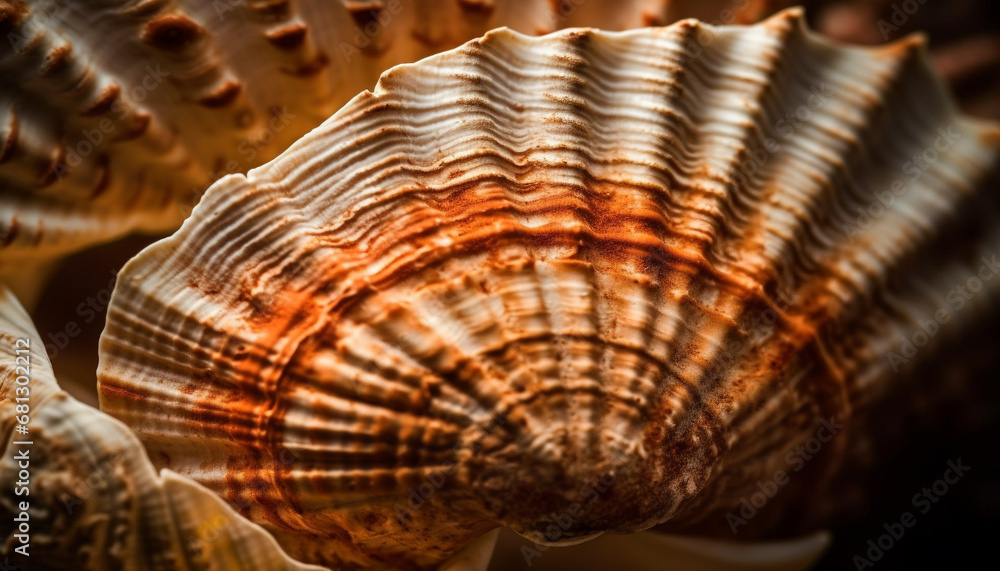 Poster beautiful seashell collection showcases intricate animal markings and abstract patterns generated by