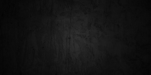 Elegant black background vector illustration with vintage distressed grunge texture and dark gray charcoal color paint, black stone or concrete wall, black banner