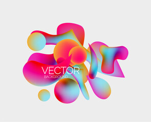 Vector abstract glowing shapes background