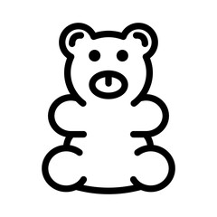 gummy bear line icon illustration vector graphic. Simple element illustration vector graphic, suitable for app, websites, and presentations isolated on white background