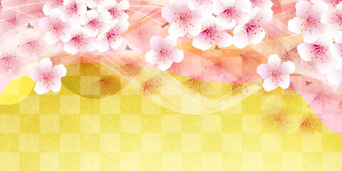 桜　春　水彩　背景