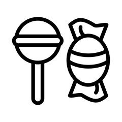 candy line icon illustration vector graphic. Simple element illustration vector graphic, suitable for app, websites, and presentations isolated on white background