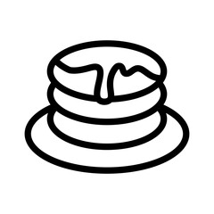 pancake line icon illustration vector graphic. Simple element illustration vector graphic, suitable for app, websites, and presentations isolated on white background