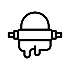 knead line icon illustration vector graphic. Simple element illustration vector graphic, suitable for app, websites, and presentations isolated on white background