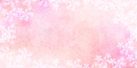 桜　春　水彩　背景