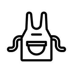 apron line icon illustration vector graphic. Simple element illustration vector graphic, suitable for app, websites, and presentations isolated on white background