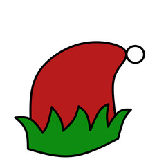 illustration of an christmas dwarf hat