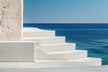 stairs on shore next to the water