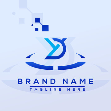 Letter DY Blue Professional logo for all kinds of business