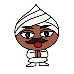 タージマハルを案内するマハルくん