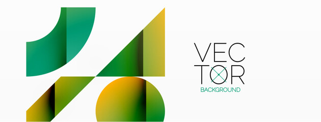 Abstract masterpiece formed by delicate interplay of circles, squares, and triangles. Geometric elements converge in harmonious chaos, evoking sense of modern creativity. Symphony of shapes