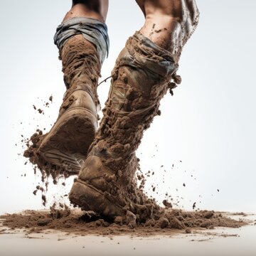 Jumping for Joy in Muddy Boots