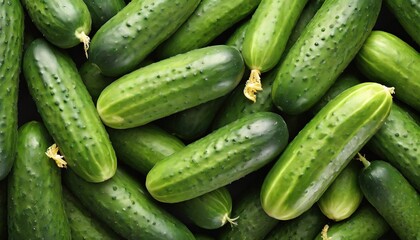 Top-view angle background of Cucumber vegetables. - obrazy, fototapety, plakaty