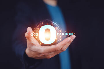 2030 zero carbon concept, 2023 zero carbon is the important for business in the world, Reduce...
