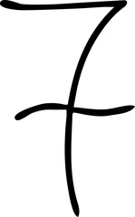 Alphabet number seven