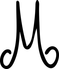 Alphabet uppercase m
