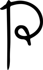 Alphabet uppercase p