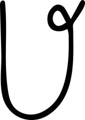 Alphabet uppercase u