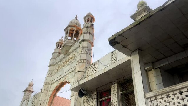 Mosque in India Haji Ali Dargah. Religious place in Mumbai. Holy walls of a mosque in India. Beautiful building. Architecture in India. Historical building