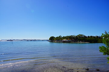 Sarasota bay harbor and bay landscape	