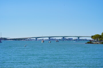 Fototapeta premium Sarasota bay harbor and bay front landscape 