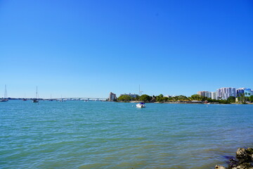 Sarasota bay harbor and bay landscape	