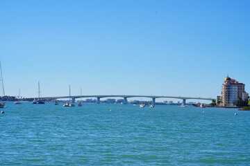 Sarasota bay harbor and bay landscape	