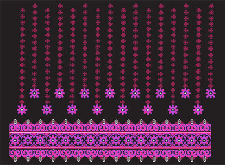 Hmong ethnic pattern.Indigenous embroidery designs.