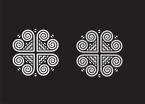 Hmong ethnic pattern.Indigenous embroidery designs.