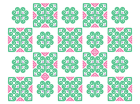 Hmong ethnic pattern.Indigenous embroidery designs.
