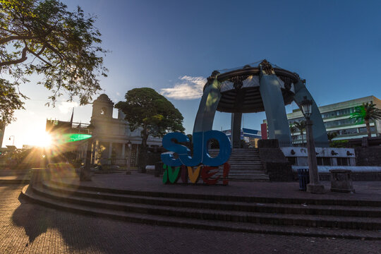 central park of the city of San Jose capital of Costa Rica on a sunny morning